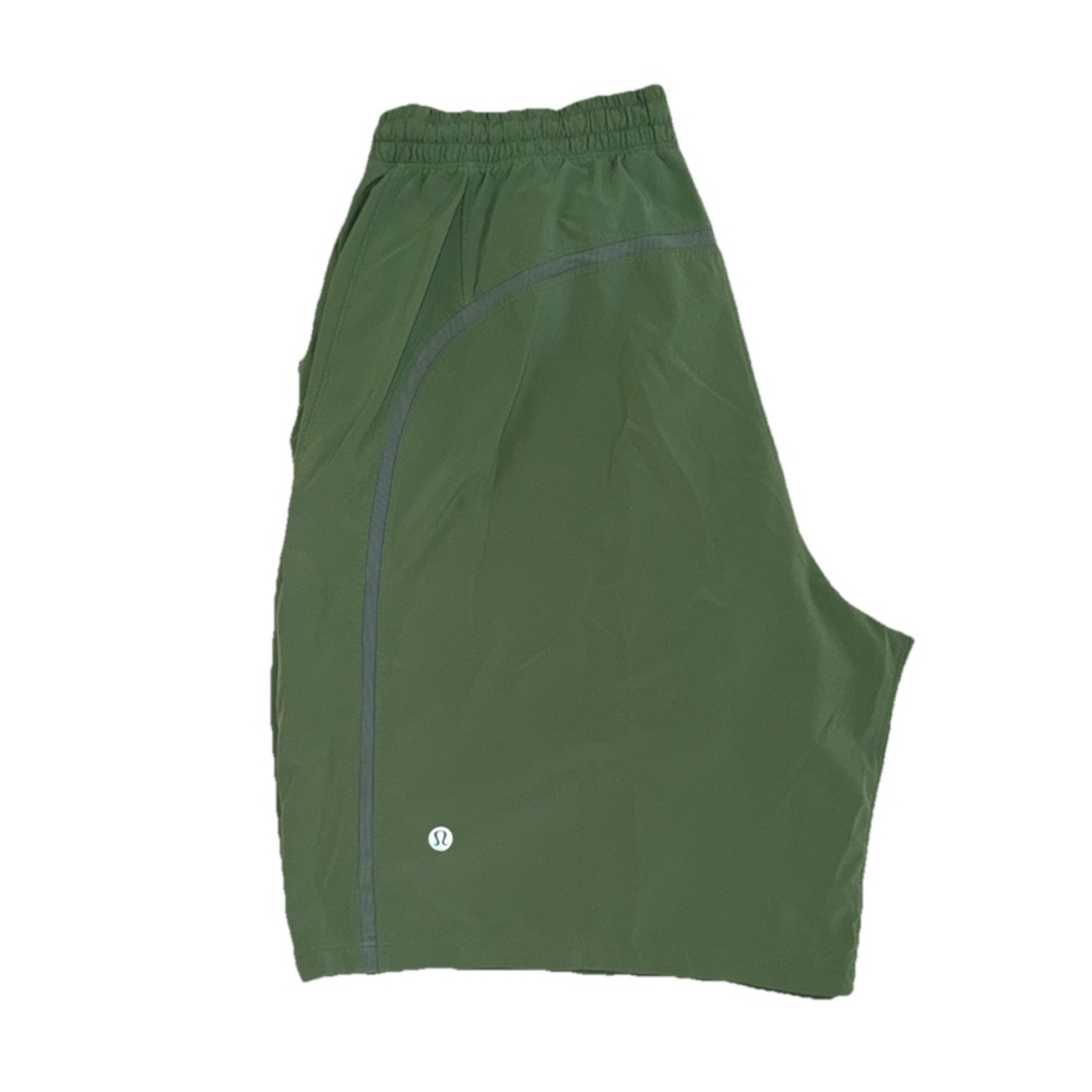 LULULEMON PACE BREAKER SHORT LINER 9” GREEN SIZE MEDIUM